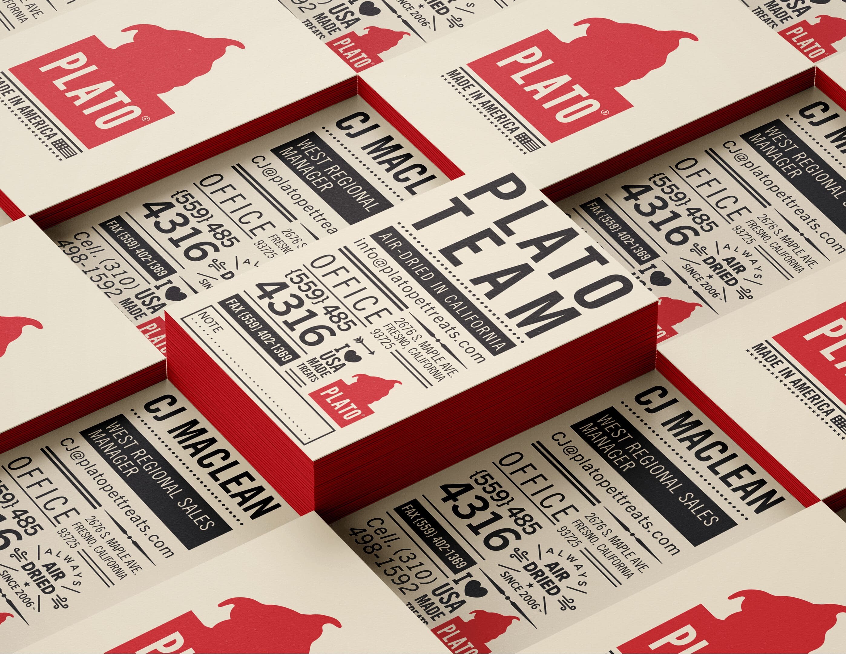 Vintage-style Plato's Theater tickets with a red and beige color scheme.